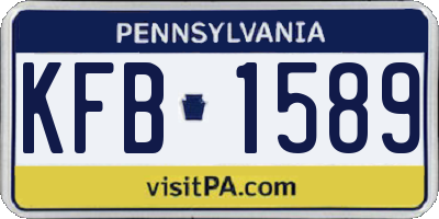 PA license plate KFB1589