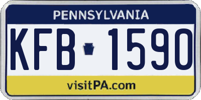 PA license plate KFB1590