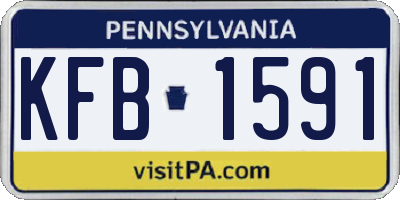 PA license plate KFB1591