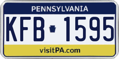 PA license plate KFB1595