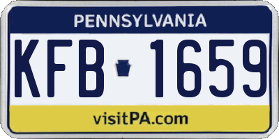 PA license plate KFB1659