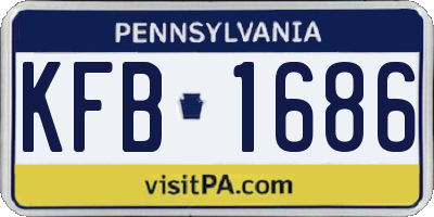 PA license plate KFB1686