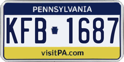 PA license plate KFB1687