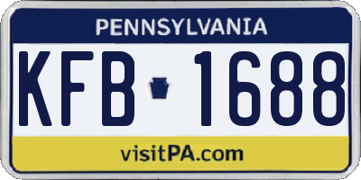 PA license plate KFB1688
