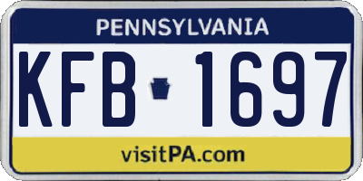 PA license plate KFB1697