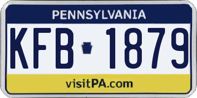 PA license plate KFB1879