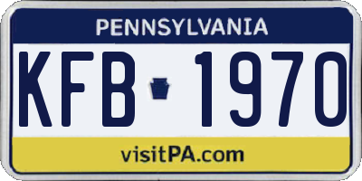 PA license plate KFB1970