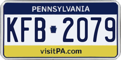 PA license plate KFB2079