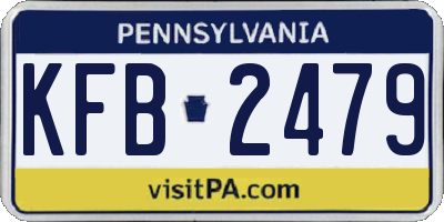 PA license plate KFB2479