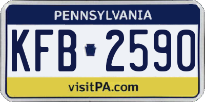 PA license plate KFB2590