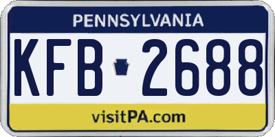 PA license plate KFB2688