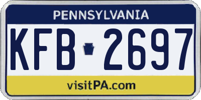 PA license plate KFB2697