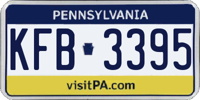 PA license plate KFB3395