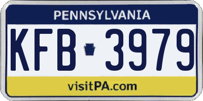 PA license plate KFB3979
