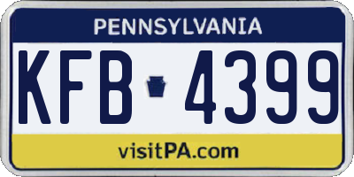 PA license plate KFB4399