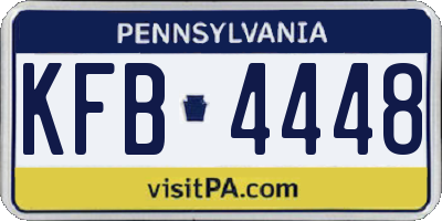 PA license plate KFB4448