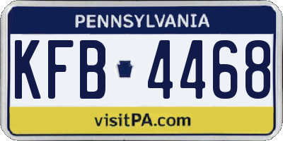 PA license plate KFB4468