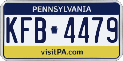PA license plate KFB4479