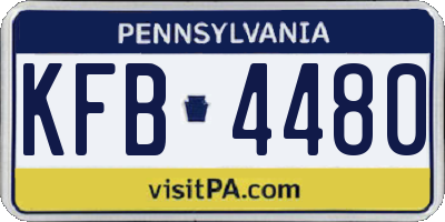 PA license plate KFB4480