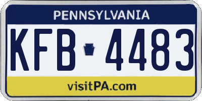 PA license plate KFB4483