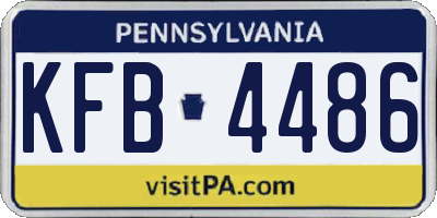 PA license plate KFB4486