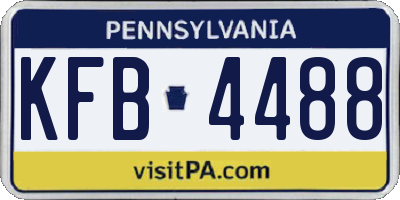PA license plate KFB4488