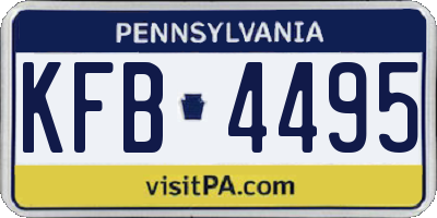 PA license plate KFB4495
