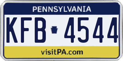PA license plate KFB4544