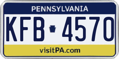 PA license plate KFB4570