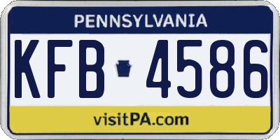 PA license plate KFB4586