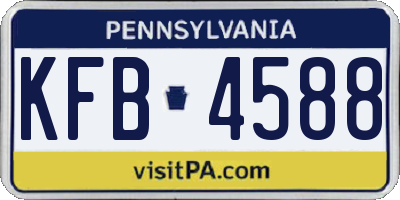 PA license plate KFB4588