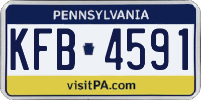 PA license plate KFB4591