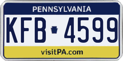 PA license plate KFB4599