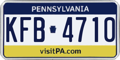 PA license plate KFB4710