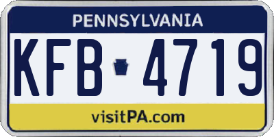 PA license plate KFB4719