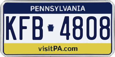 PA license plate KFB4808