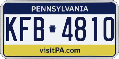 PA license plate KFB4810