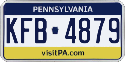 PA license plate KFB4879