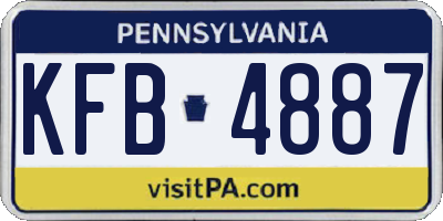 PA license plate KFB4887