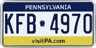PA license plate KFB4970