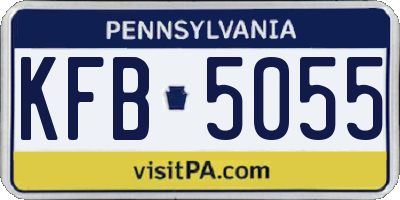 PA license plate KFB5055