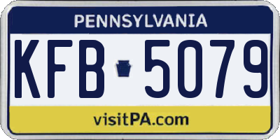 PA license plate KFB5079