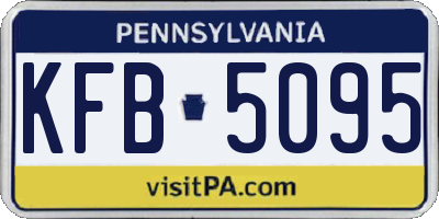 PA license plate KFB5095