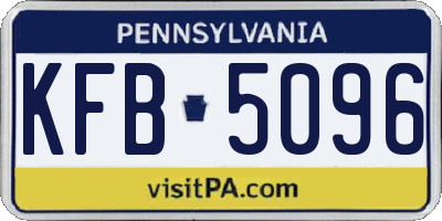 PA license plate KFB5096
