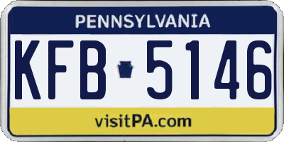 PA license plate KFB5146