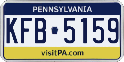 PA license plate KFB5159