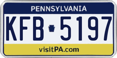 PA license plate KFB5197