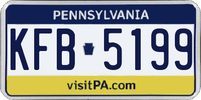 PA license plate KFB5199