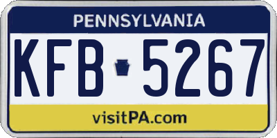 PA license plate KFB5267