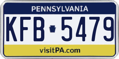 PA license plate KFB5479